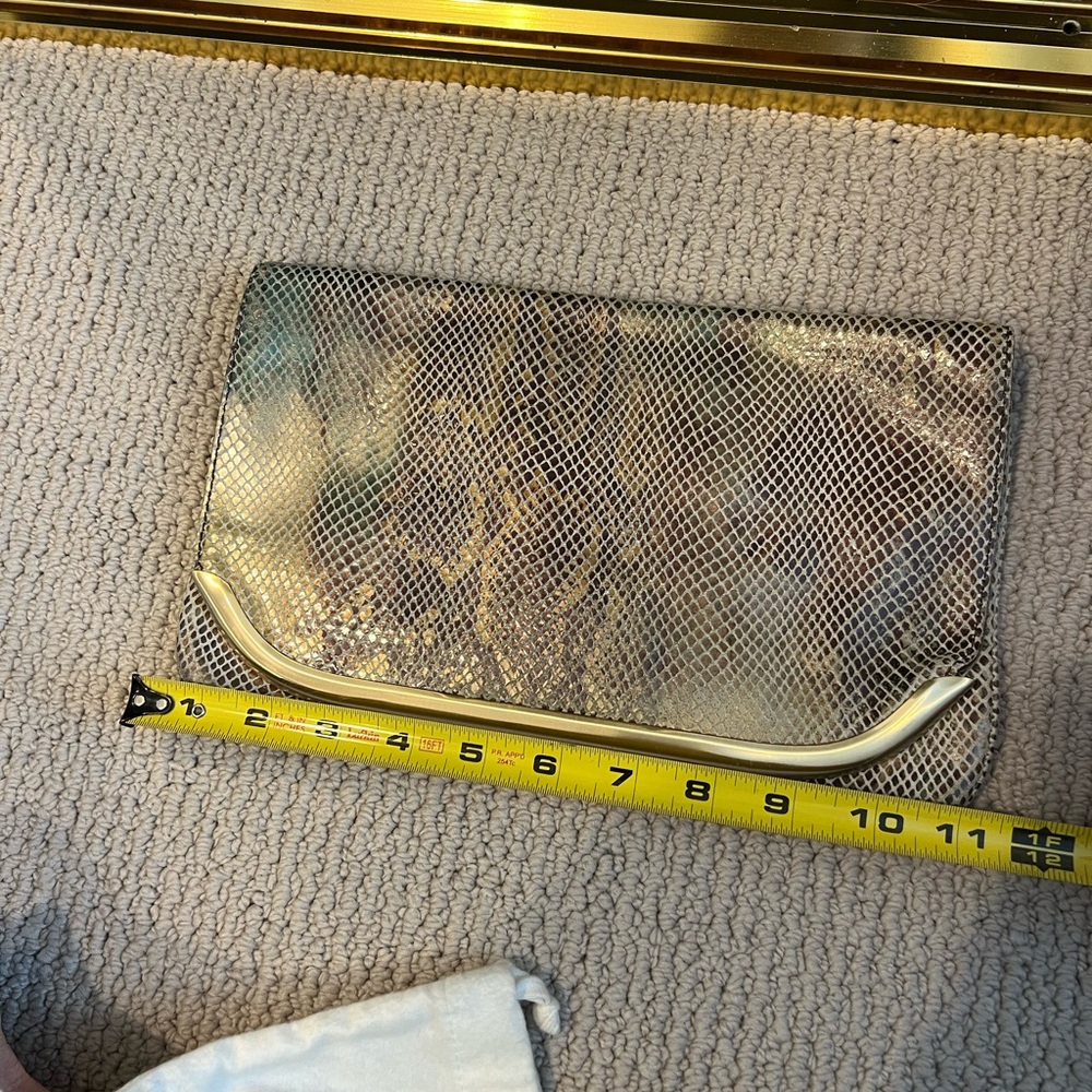 Banana republic snake skin pattern clutch